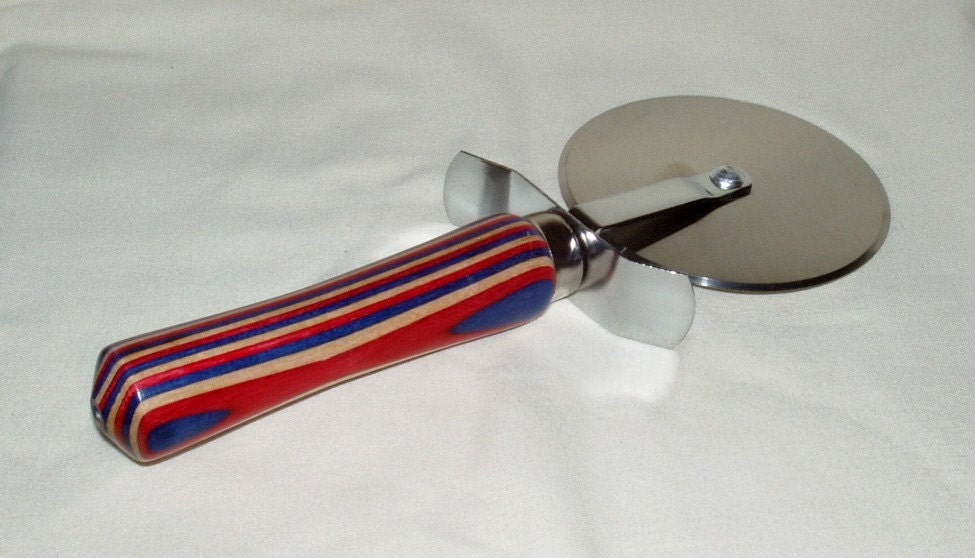 Pizza Cutter, Handcrafted Dymondwood Handle