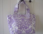 Beth's Small Lilac Paradise Oilcloth Tote Bag