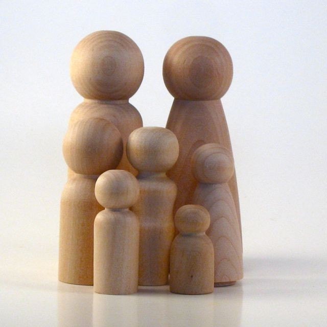 Large Family - Paint Your Own Wood Dolls