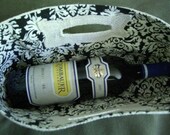 Not Your Usual Wine Bag Monogrammed Burlap and Damask