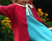reversible flower dress in red wagon