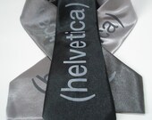 Helvetica - silk necktie in three color choices, ready to ship