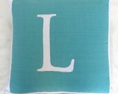 letter  alphabet  monogram pillows  Custom Made - 18 inch decorative toss cushion