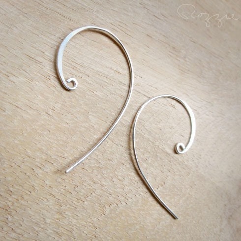 Bass Clef Sterling Silver Earrings