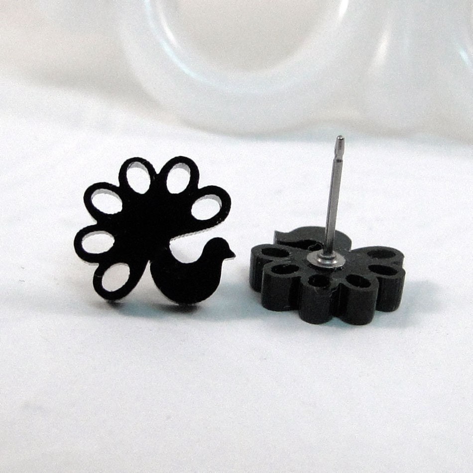Peacock Stud Earrings