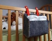 Wooli Felt Diaper Caddy orange