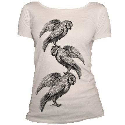 OWL PYRAMID - Organic Cotton Scoop Neck Tshirt