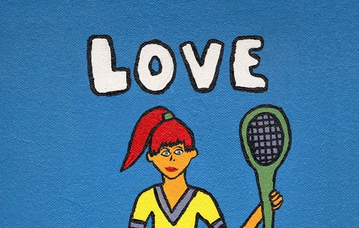 LOVE - Tennis Player Girl 8 x 10 Matted Print
