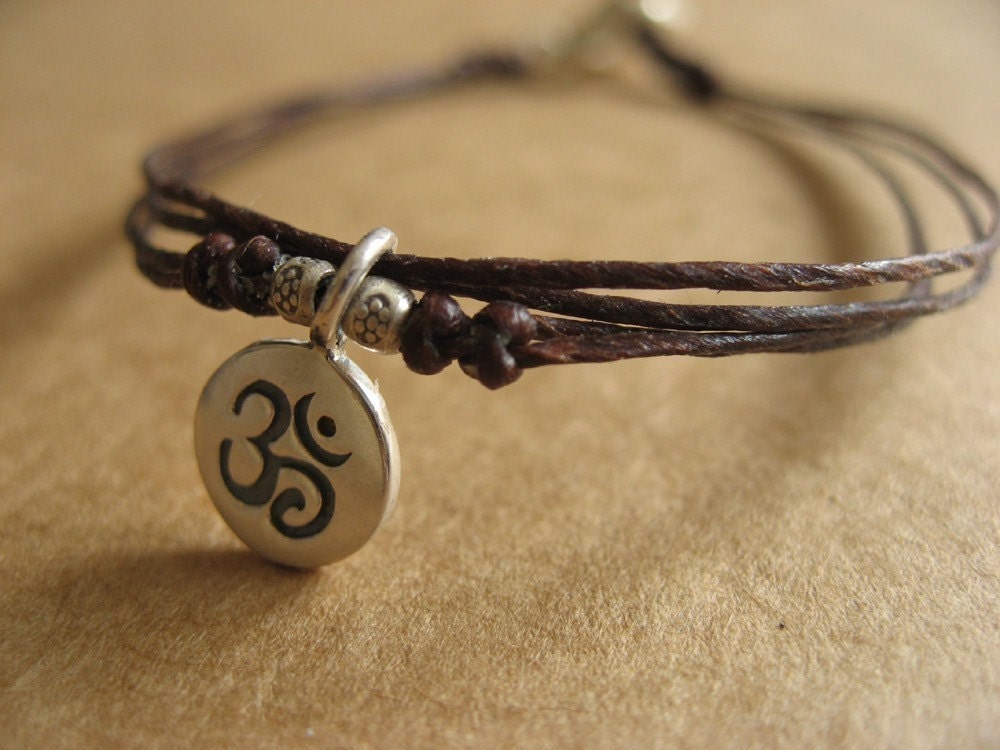 PEACE - Om, elephant, lotus flower Bracelet