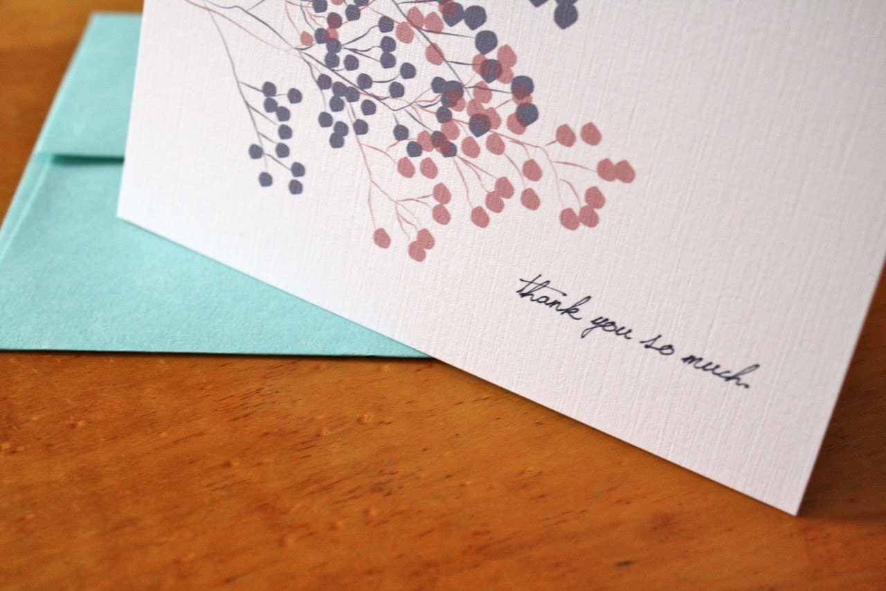 Blossom Thank You Cards - 6 Card Set