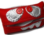 Red Shiny Tissue Monster - Kleenex Pack Holder /Case - Free Shipping to U.S./Can