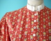 Dustbowl Doll - 1930's Long Calico Prairie Dress
