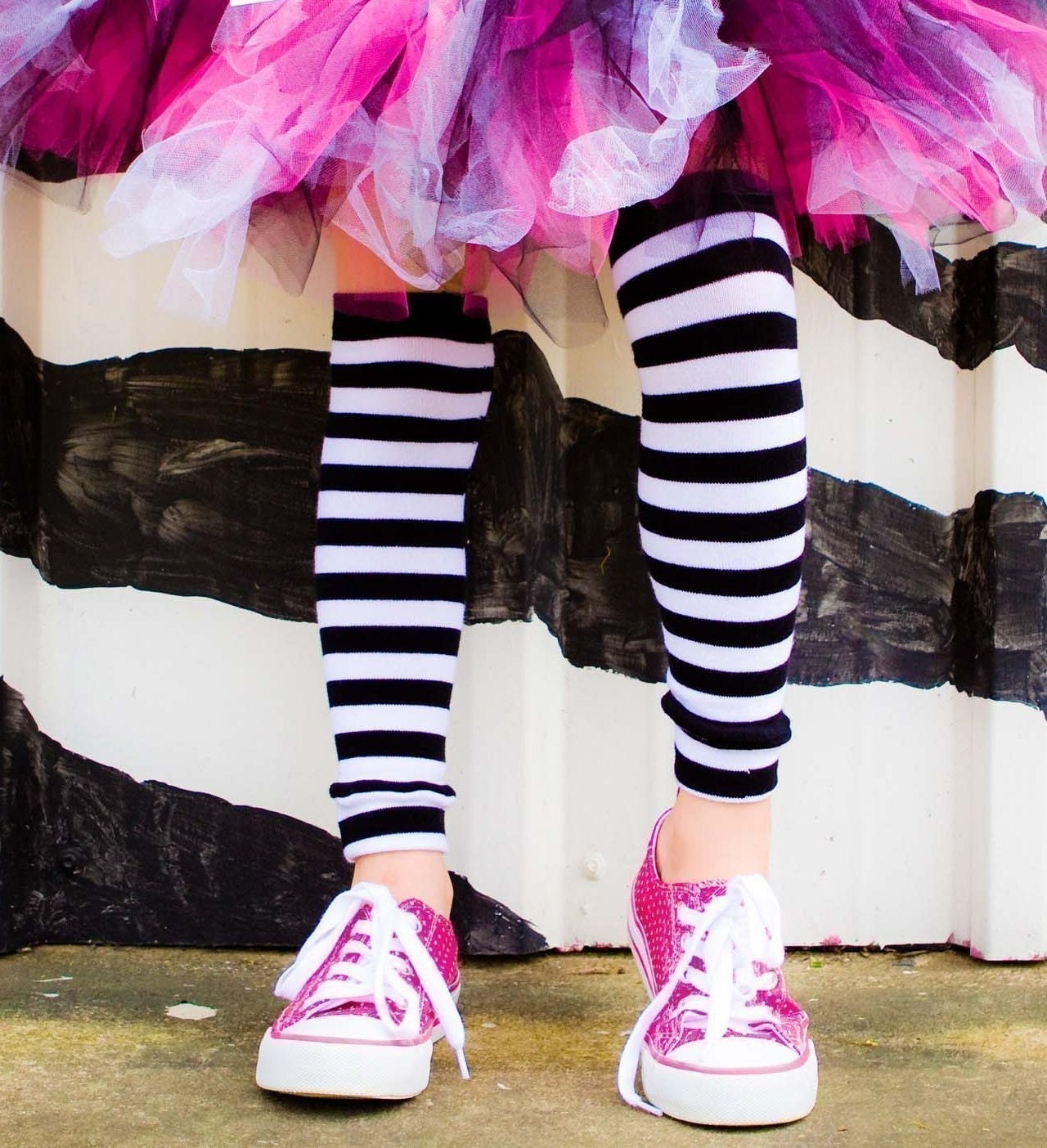 Crawler Covers Baby Toddler Leg Warmers---Black and White Rugby Striped---Always Ships Within 24 Hours OR LESS