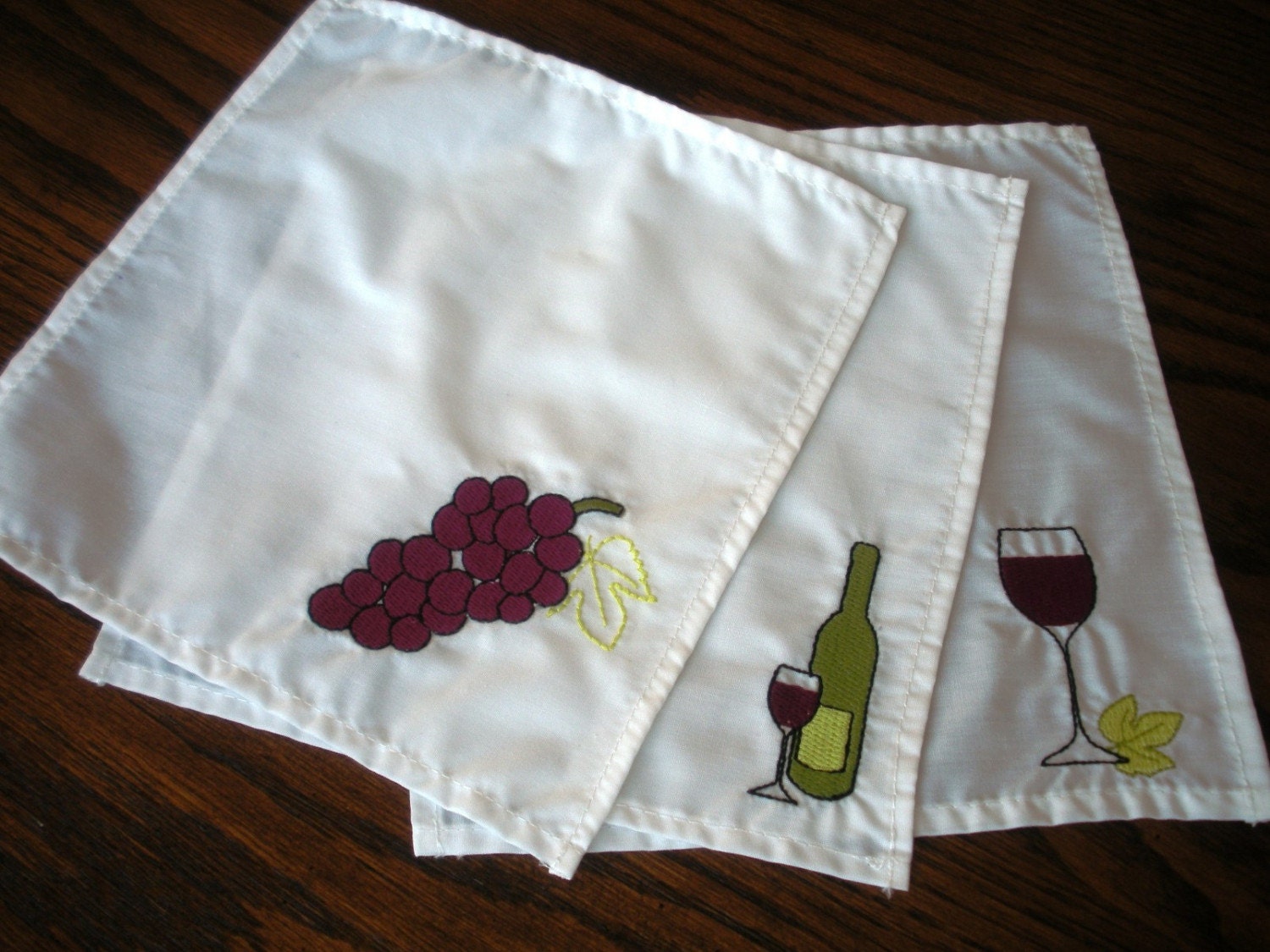 Embroidered Wine Napkins