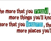 SALE- The more you Read, Learn, the Places You Will Go Children/Toddler Vinyl Wall Decal- Buy 2 Get 1 Free