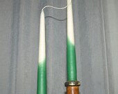 Hand-dipped Taper Candles White or Ivory with ANY COLOR