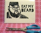 Man forced to eat own beard card threepack