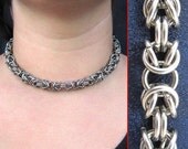 Necklace - Stainless Steel Byzantine Weave - Chainmaille