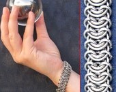 Bracelet - Vertebrae Spine - Stainless Steel Chainmaille