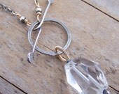 Frontline Facets - Sterling Silver and Goldfill Necklace
