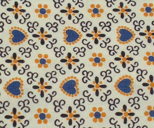 Vintage 1950s 1960s Schwartz Liebman Textiles Geometric Hearts Fabric calico