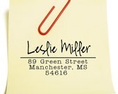 Custom Address Stamp, Self Inking, "Leslie Miller"