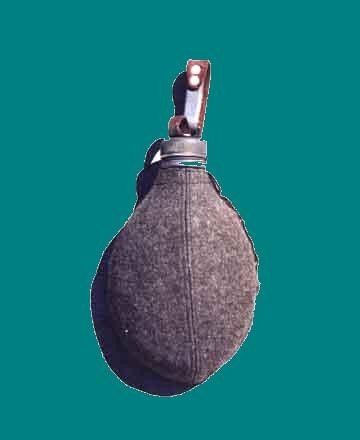 Vintage aluminum canteen w/ wool cover Great for Steampunk or Hetalia cosplay