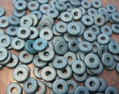 Mykonos Greek Ceramic DECO BLUE 8mm WASHER (25)