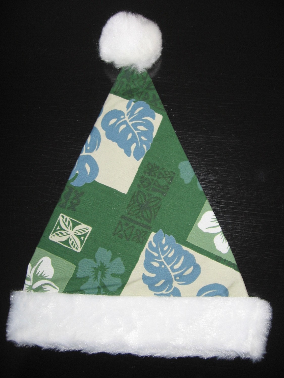 Green Surfer Hawaiian Santa Hat