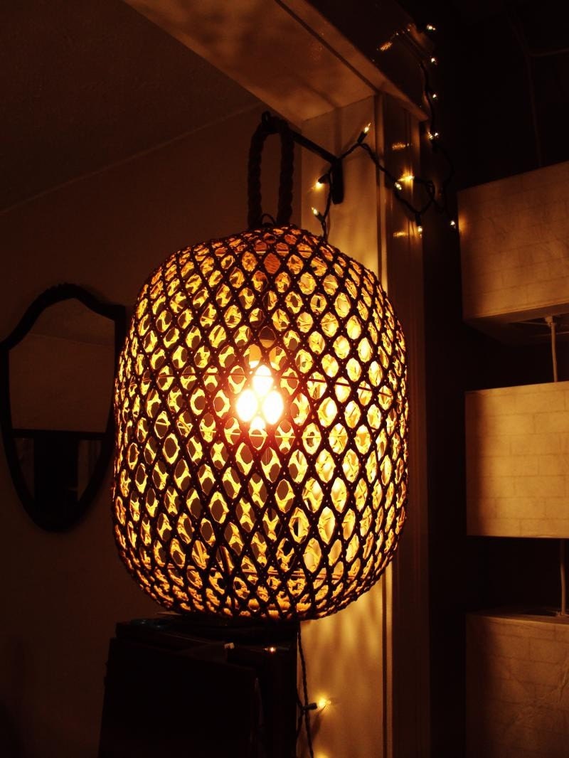 Totally Retro Vintage Oval Rattan Wicker Hanging Light