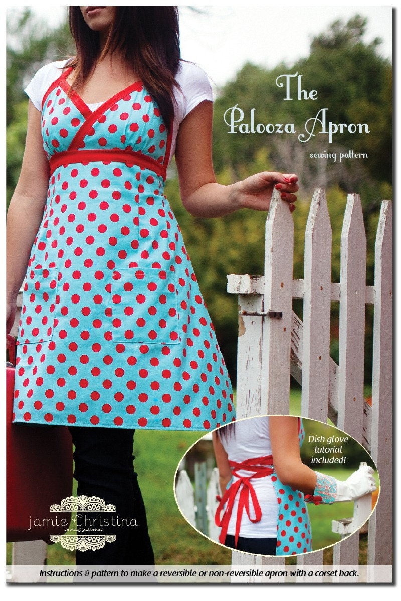 The Palooza Apron sewing pattern and a dish glove tutorial