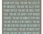 11x14 Poster - You are the cheese to my macaroni - GRAY