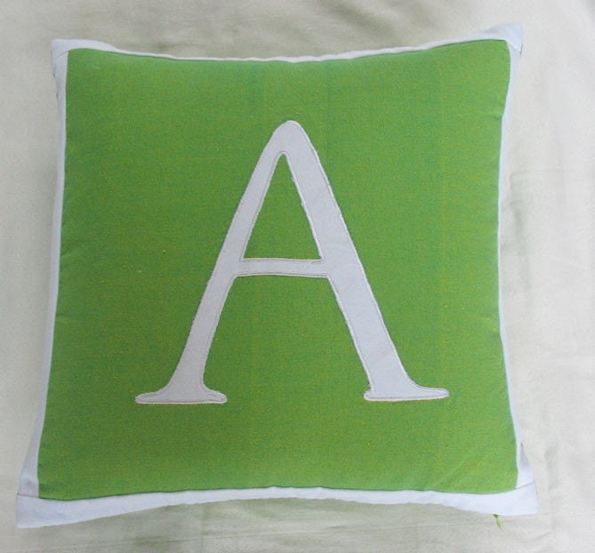 personalized letter monogram pillows custom made