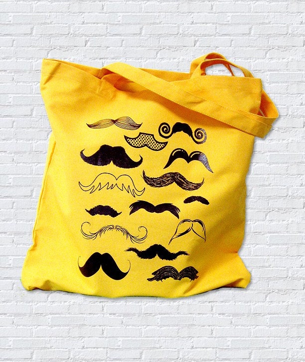 Mustache Collection Tote Bag