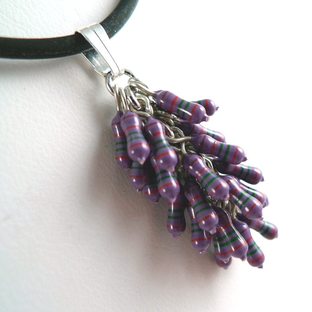Purple Bunch resistor necklace