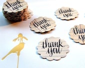Thank You Stickers, package of 20 handwritten thank you stickers, add a little calligraphy to your thank you notes