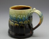 Mug - Ebony Brown, Blue and Fern Green