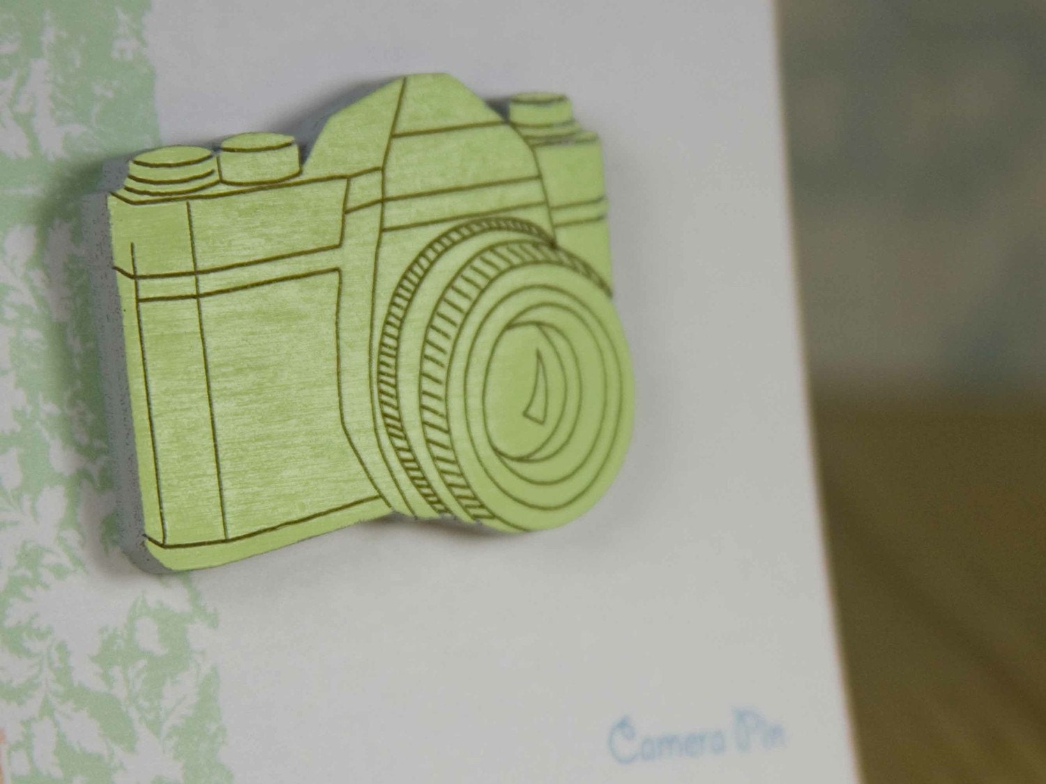 SLR Camera Wood Pin