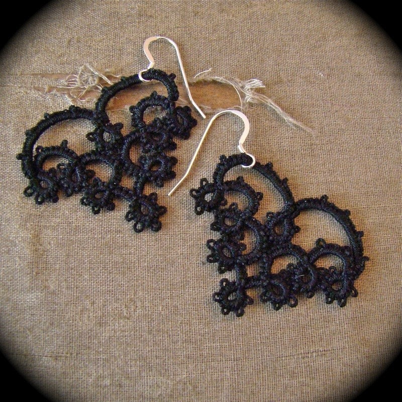 Tatted Lace Earrings - With All My Heart