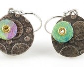 Starry Night Colorful Circles Sterling Silver Earrings