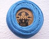 DMC Perle Cotton Thread Size 8 Medium Blue 826