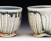 Set of Two Soda-Fired Porcelain Cups