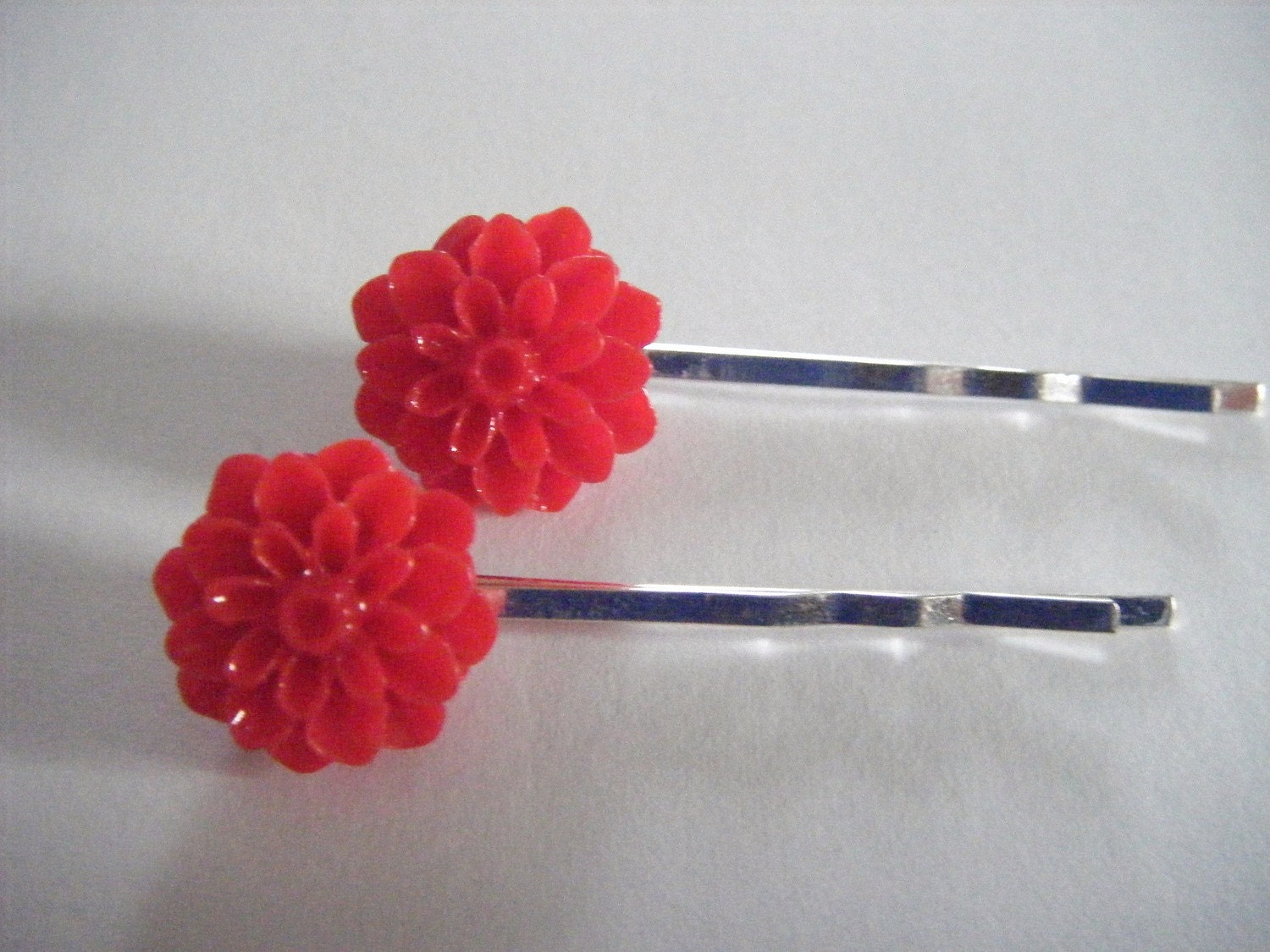 Flower hair slides