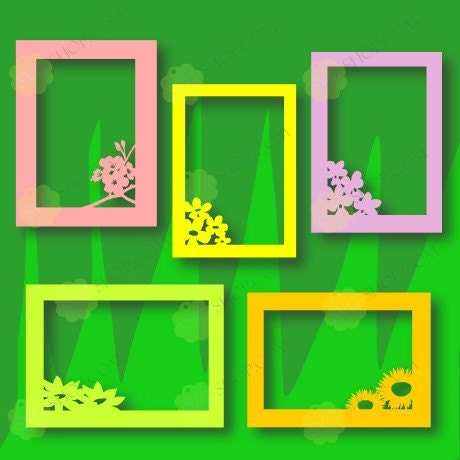 Flower Frames Set SVG Files