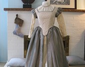 Icy Blue and White Elizabethan Renaissance Gown
