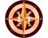 Nautical Compass Double Toggle Switch Plate Cover