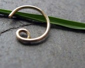 fore-- 20g nose ring-- solid 14k yellow or white gold-- primitive series