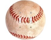 Baseball Ball Double Toggle Switch Plate Cover