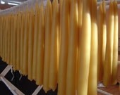 2 Beeswax Taper Candles  8" (1 set)