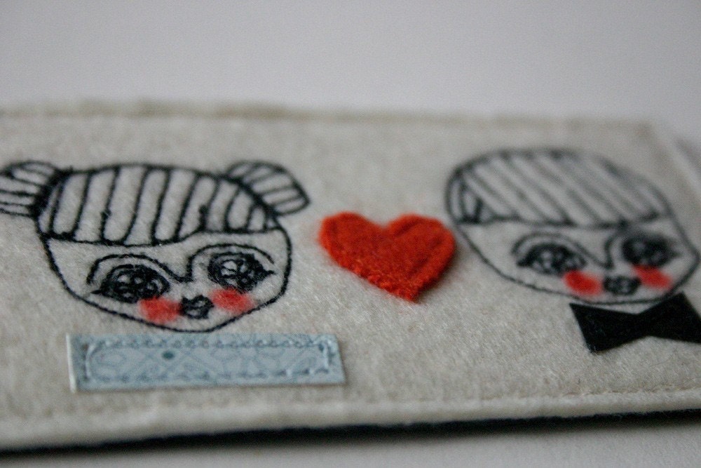 Textile Magnet (couple in love)